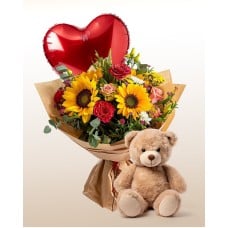Hug Combo for Her + Teddy Bear + Balloon