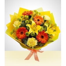 Spring Bouquet: Gerberas and Carnations