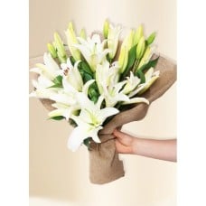 Oriental Lilies - In Vogue White (10)