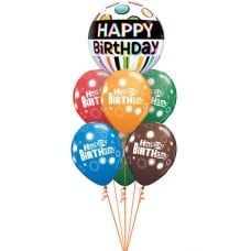 Birthday Black Band and Dots
