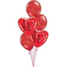 18inch - 46cm L(Heart)VE Red Qualatex