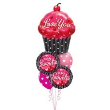35inch - 89cm Love You Cupcake Qualatex