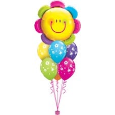 Smiley Flower and Butterflies