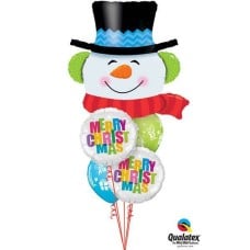 Bouquet 100 Smilin' Snowman Qualatex-19040 54145-2 60131-2