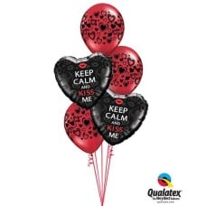 Bouquet 120 Keep Calm And Kiss Me Qualatex #21831-2 40863-3