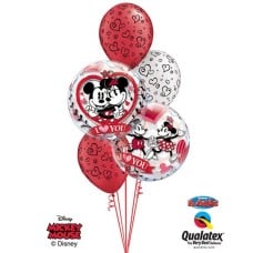Bukiet 138 Disney Mickey & Minnie I Love You Qualatex #21892-2 90570-3