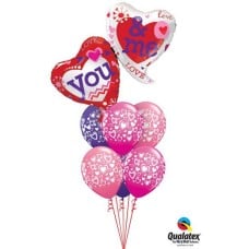 Bouquet 140 You & Me Two Hearts Qualatex #21844 40863-6