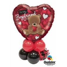 Bukiet 407 To My Boyfriend Bear Qualatex #41320 43599-4 43548-4