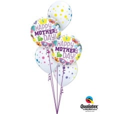 Bukiet 895 Wishing You a Beautiful Mothers Day! Qualatex #98425-2 88217-3
