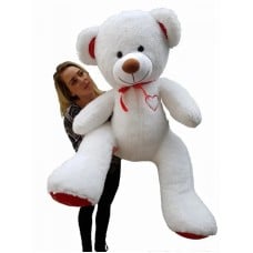 LARGE TEDDY BEAR 160cm – White and red