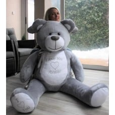 GIANT 180 cm LARGE TEDDY BEAR WITH SUPER EMBROIDERY – gray