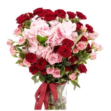 You are My Flower - Mini Roses and Pink Hydrangea Design