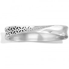 Geo Twirl Shine Slim Hinged Bangle