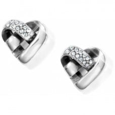 Knotted Heart Post Earrings