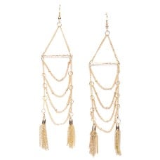 Majestic Tassel Long Earrings in Gold