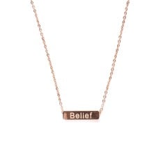 Affirmation Bar Necklace Rose Gold