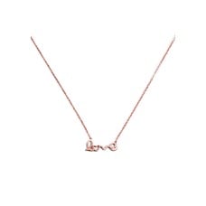 Scripted Love Statement Delicate Necklace In Rose Gold