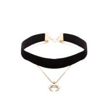 Half Moon Horn Velvet Choker