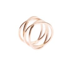 Double Crossed Ring Rose Gold