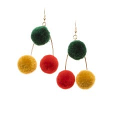 Colorful Pom Pom Earrings