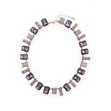 Grey Glitter Statement Necklace