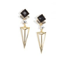Classy Black and Gold Drop Earrings