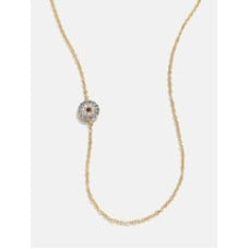 18K Gold Asymmetrical Evil Eye Necklace