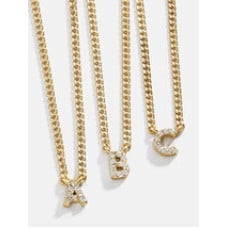 18K Gold Mini Initial Necklace