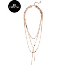 Amber Layered Y-Chain Necklace
