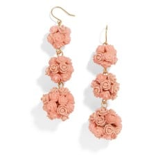 Floral Crispin Ball Drop Earrings