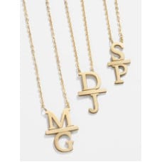 14K Gold Stacked Initial Custom Necklace