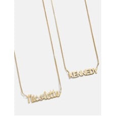 18K Gold Box Chain Custom Nameplate Necklace