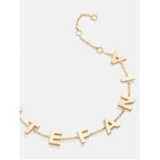18K Gold Custom Spaced Letter Name Bracelet