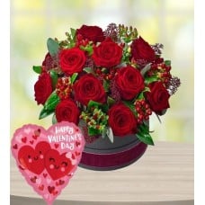 Luxury Rose Hatbox & Teddy