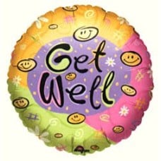 Get Well Happy Faces Balloon (Standard)