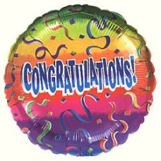 Congrats Rainbow Balloon (Standard)