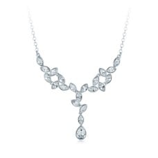 Tranquility Pendant with SwarovskiÂr Crystals Rhodium Plated