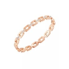 CELOVIS - Monserrat Zirconia Link Clasped Bangle in Rose Gold