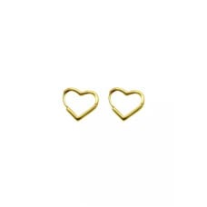 Women's Hollowed Heart Earrings - Gold