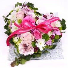 Heart - Flower heart with pink roses
