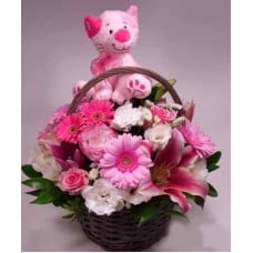 Congratulation! - Welcome Baby flower basket