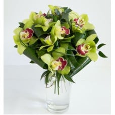 Green orchids - round bouquet (Large)