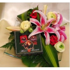 Lilies Glass Tray