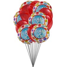 "Thank You" Balloons (6-Mylar Balloons and 6-Latex Balloons)
