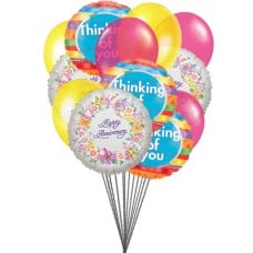 Thinking on Anniversary balloons (6 Latex Balloons and 6 Mylar Balloons)