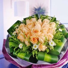 21 Champagne Roses Handbouquet.