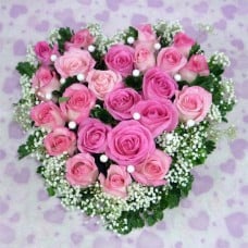 20 Bandung Pink Heart Shape Table Arrangement