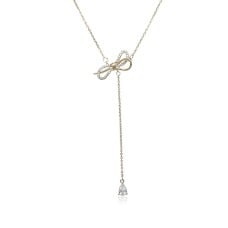 Ribbon Cubic Zirconia Necklace