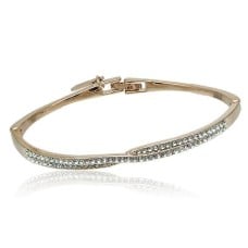 Rose Gold Cubic Zirconia Bangle