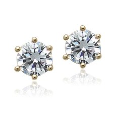 5mm Cubic Zirconia Solitaire Stud Earring